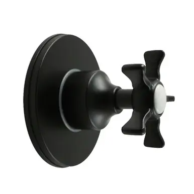 Kingston Brass Hamilton Single-Handle Three-Way Diverter Valve with Round Trim Kit, Matte Black - KS3030NX Place Order