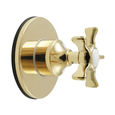 Kingston Brass Hamilton Single-Handle Three-Way Diverter Valve with Round Trim Kit, Polished Brass - KS3032NX While Supplies Last