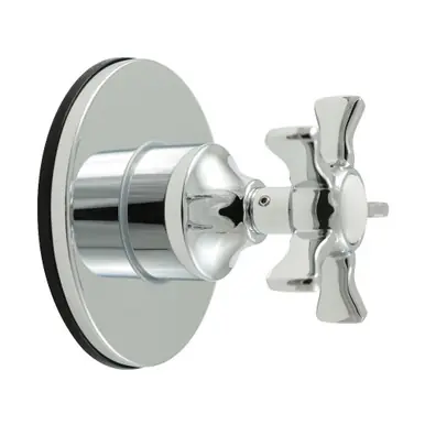 Kingston Brass Hamilton Single-Handle Three-Way Diverter Valve with Round Trim Kit, Polished Chrome - KS3031NX Flash Sale