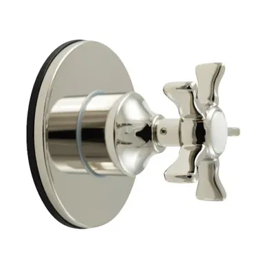 In Demand Kingston Brass Hamilton Single-Handle Three-Way Diverter Valve with Round Trim Kit, Polished Nickel - KS3036NX