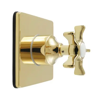 Kingston Brass Hamilton Single-Handle Three-Way Diverter Valve with Square Trim Kit, Polished Brass - KS3042NX Limited Time