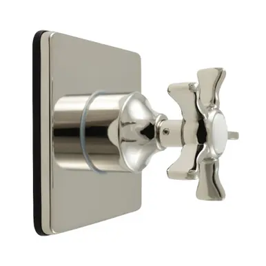 Kingston Brass Hamilton Single-Handle Three-Way Diverter Valve with Square Trim Kit, Polished Nickel - KS3046NX Exclusive Offer