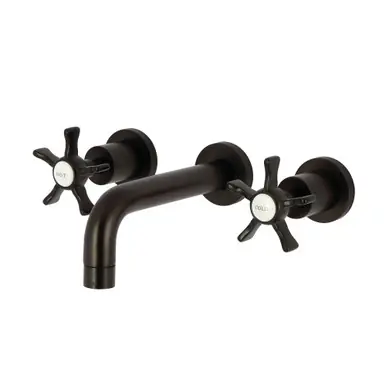 Instant Buy Kingston Brass Hamilton Two Handle Wall Mount Bathroom Faucet, Oil Rubbed Bronze - KS8125NX