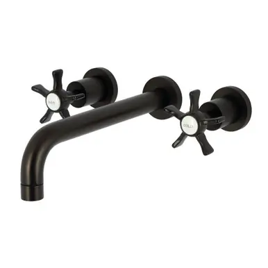 Kingston Brass Hamilton Two Handle Wall Mount Roman Tub Faucet, Oil Rubbed Bronze - KS8025NX New Release