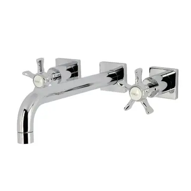 Kingston Brass Hamilton Two Handle Wall Mount Roman Tub Faucet, Polished Chrome - KS6021NX Affordable