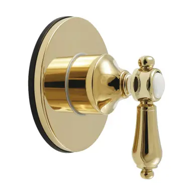 Kingston Brass Heirloom Single-Handle Six-Way Diverter Valve with Round Trim Kit, Polished Brass - KS4032BAL Free Returns