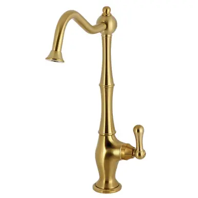 Handmade Kingston Brass Heritage Single-Handle Cold Water Filtration Faucet, Brushed Brass - KS1197AL