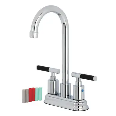 Kingston Brass Kaiser 4-Inch Centerset High-Arc Bar Faucet, Polished Chrome - FB8491CKL Bulk Order