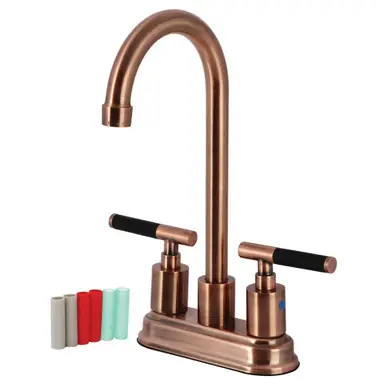 Kingston Brass Kaiser Bar Faucet, Antique Copper - KB849CKLAC Budget