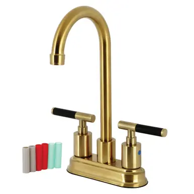Kingston Brass Kaiser Bar Faucet, Brushed Brass - KB8497CKL Special Discount
