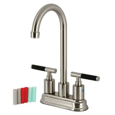 Exclusive Kingston Brass Kaiser Bar Faucet, Brushed Nickel - KB8498CKL