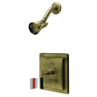 Kingston Brass Kaiser Single-Handle Pressure Balanced Shower Faucet, Antique Brass - KB8653CKLSO High Quality