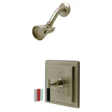 Kingston Brass Kaiser Single-Handle Pressure Balanced Shower Faucet, Brushed Nickel - KB8658CKLSO Premium