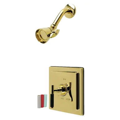 High Quality Kingston Brass Kaiser Single-Handle Pressure Balanced Shower Faucet, Polished Brass - KB8652CKLSO