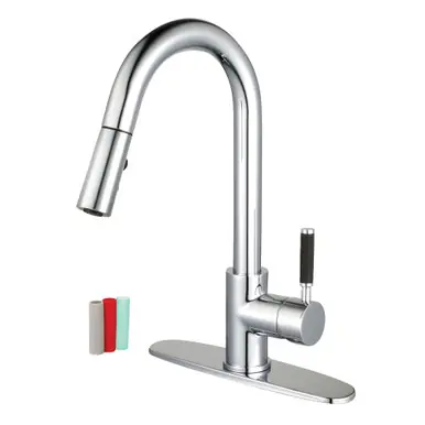Kingston Brass Kaiser Single-Handle Pull Down Sprayer Bar Faucet, Polished Chrome - LS2461DKL While Supplies Last