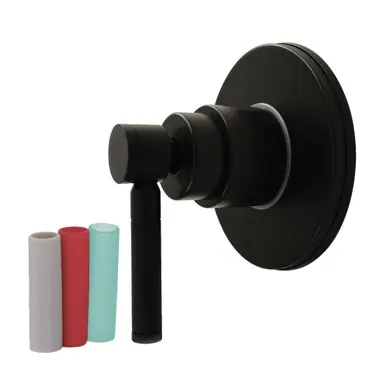 Free Shipping Kingston Brass Kaiser Single-Handle Six-Way Diverter Valve with Round Trim Kit, Matte Black - KS4030DKL