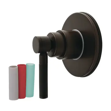 Kingston Brass Kaiser Single-Handle Six-Way Diverter Valve with Round Trim Kit, Oil Rubbed Bronze - KS4035DKL Warranty Included