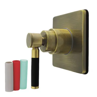 Kingston Brass Kaiser Single-Handle Six-Way Diverter Valve with Square Trim Kit, Antique Brass - KS4043DKL Don’t Miss Out