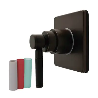 Brand New Kingston Brass Kaiser Single-Handle Six-Way Diverter Valve with Square Trim Kit, Oil Rubbed Bronze - KS4045DKL