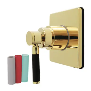 Kingston Brass Kaiser Single-Handle Six-Way Diverter Valve with Square Trim Kit, Polished Brass - KS4042DKL Best Seller