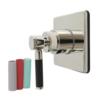 Kingston Brass Kaiser Single-Handle Six-Way Diverter Valve with Square Trim Kit, Polished Nickel - KS4046DKL Brand New