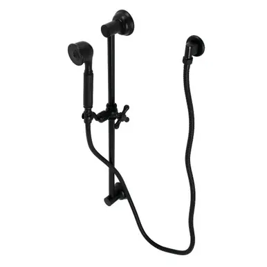 Kingston Brass KAK3320W0 Made To Match Hand Shower Combo with Slide Bar, Matte Black Same Day Shipping
