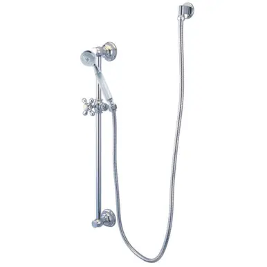 Kingston Brass KAK3421W1 Made To Match Hand Shower Combo with Slide Bar, Polished Chrome Worldwide Shipping
