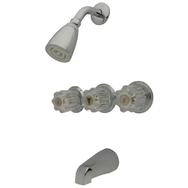 Kingston Brass KB131 Tub and Shower Faucet, Polished Chrome Seasonal Sale