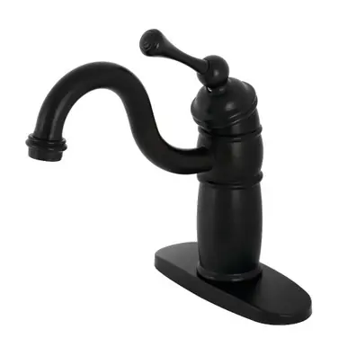 Kingston Brass KB1480BL Vintage Single-Handle Monoblock Bar Faucet, Matte Black Limited Edition