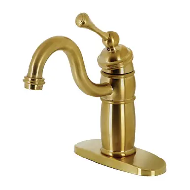 Kingston Brass KB1487BL Vintage Single-Handle Monoblock Bar Faucet, Brushed Brass Warranty Included