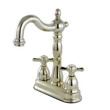 Clearance Kingston Brass KB1492BEX Essex Two-Handle Bar Faucet, Polished Brass