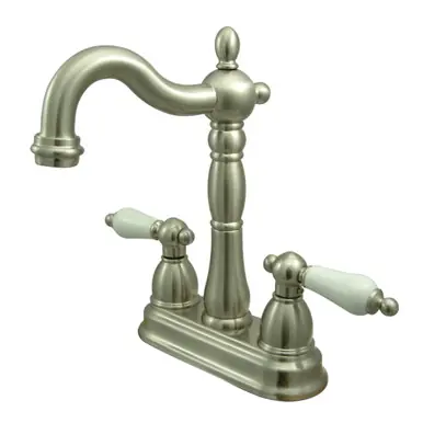 Kingston Brass KB1498PL Heritage Two-Handle Bar Faucet, Brushed Nickel Latest