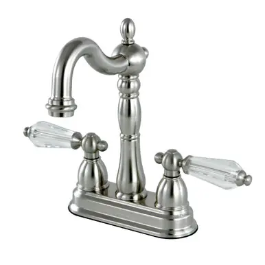 Kingston Brass KB1498WLL Wilshire Two-Handle Bar Faucet, Brushed Nickel Factory Price
