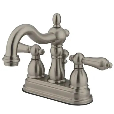 Worldwide Shipping Kingston Brass KB1608ALB 4 in. Centerset Bathroom Faucet, Brushed Nickel