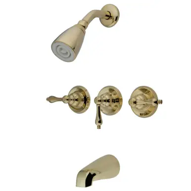 Kingston Brass KB232AL Magellan Tub & Shower Faucet, Polished Brass Price Drop