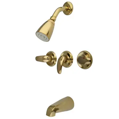 Kingston Brass KB232LL Tub and Shower Faucet, Polished Brass Fresh Stock