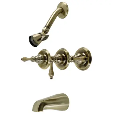 Kingston Brass KB233ALAB Victorian Tub & Shower Faucet, Antique Brass Professional Grade