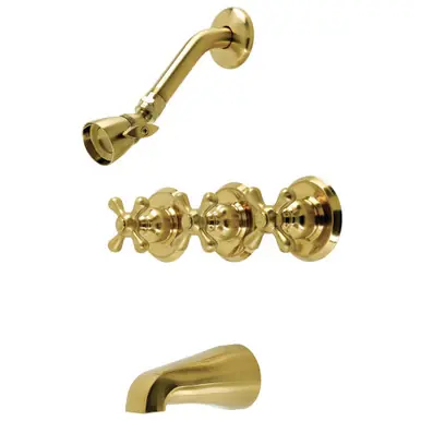 Kingston Brass KB237AX Victorian Tub and Shower Faucet, Brushed Brass Buy Today