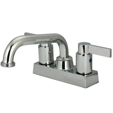 Discount Kingston Brass KB2471NDL Two Handle 4" Centerset Laundry Faucet, Polished Chrome