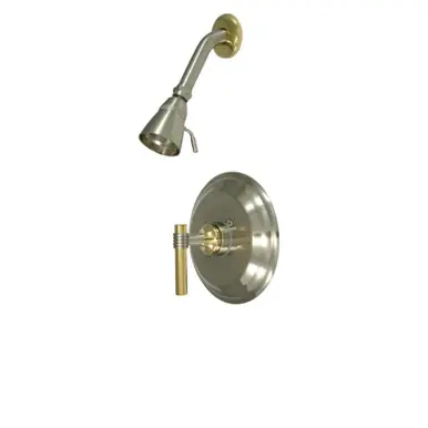 Affordable Kingston Brass KB2639MLSO Milano Shower Only, Brushed Nickel/Polished Brass