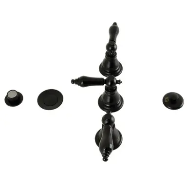 Budget Kingston Brass KB320AKL Duchess Three-Handle Bidet Faucet, - Matte Black