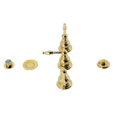 Affordable Kingston Brass KB322KL Knight Three-Handle Bidet Faucet, Polished Brass