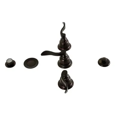 Final Sale Kingston Brass KB325NFL NuWave French Three-Handle Bidet Faucet, - Oil Rubbed Bronze
