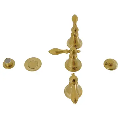 Exclusive Offer Kingston Brass KB327ACL American Classic Three-Handle Bidet Faucet, - Brushed Brass