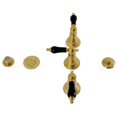 Handmade Kingston Brass KB327AKL Duchess Three-Handle Bidet Faucet, - Brushed Brass