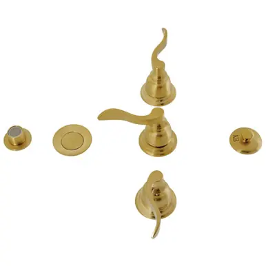High Quality Kingston Brass KB327NFL NuWave French Three-Handle Bidet Faucet, - Brushed Brass