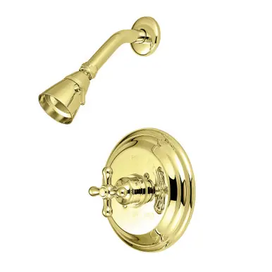 Handmade Kingston Brass KB3632AXSO Restoration Pressure Balanced Shower Faucet, Polished Brass