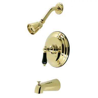Worldwide Shipping Kingston Brass KB3632PKL Duchess Tub and Shower Faucet, Polished Brass