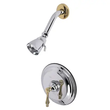 Top Rated Kingston Brass KB3634ALSO Restoration Pressure Balanced Shower Faucet, Polished Chrome/Polished Brass