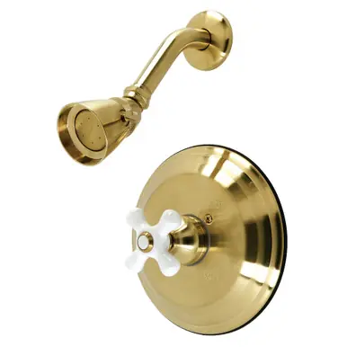 Bargain Kingston Brass KB3637PXSO Restoration Pressure Balanced Shower Faucet, Brushed Brass